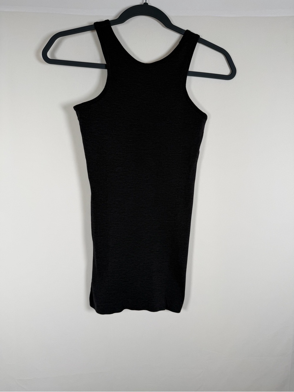 Lululemon Black Ribbed High Neck Seamless Tank Top